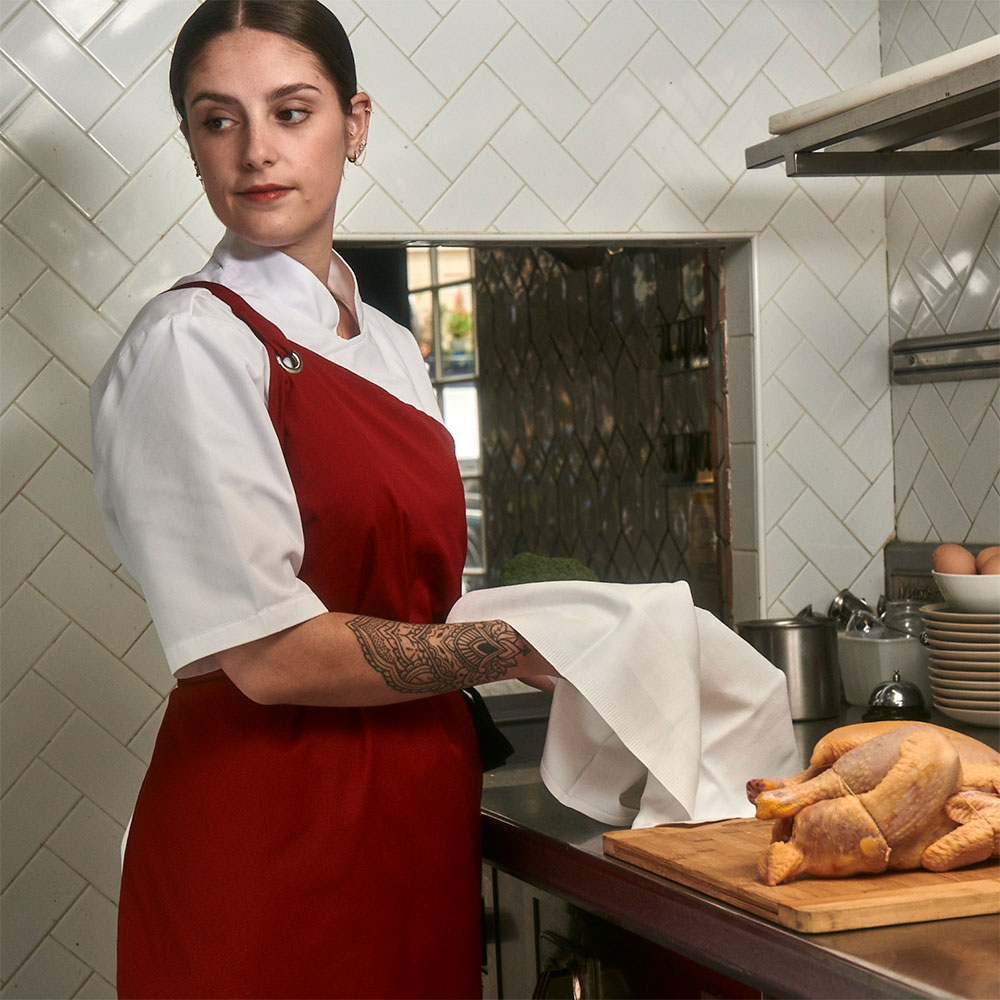 Tablier de cuisine Marcello rouge de la marque Lafont