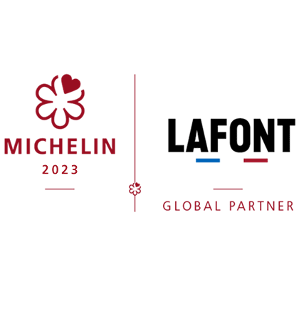 Logo Lafont x Guide MICHELIN, cobranding 2023