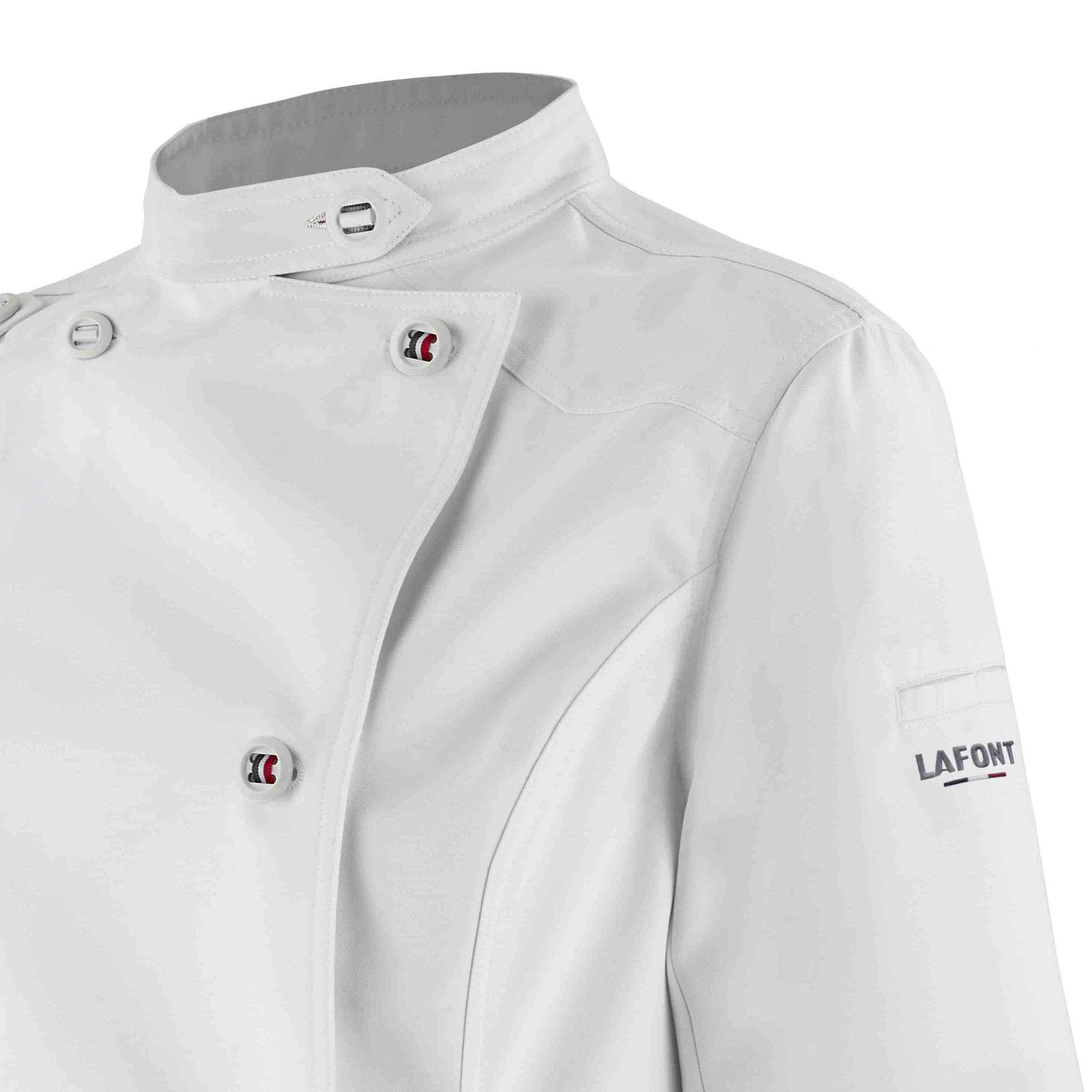 Zoom épaule Veste CANOPEE femme blanche.