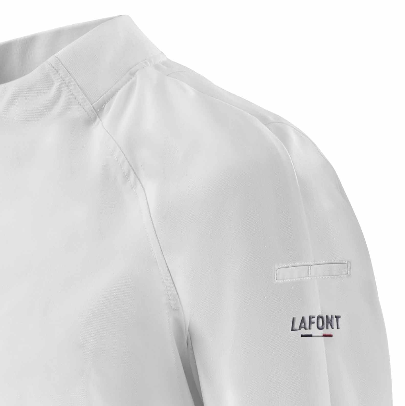 Zoom épaule Veste EFFERVESCENCE homme blanche.