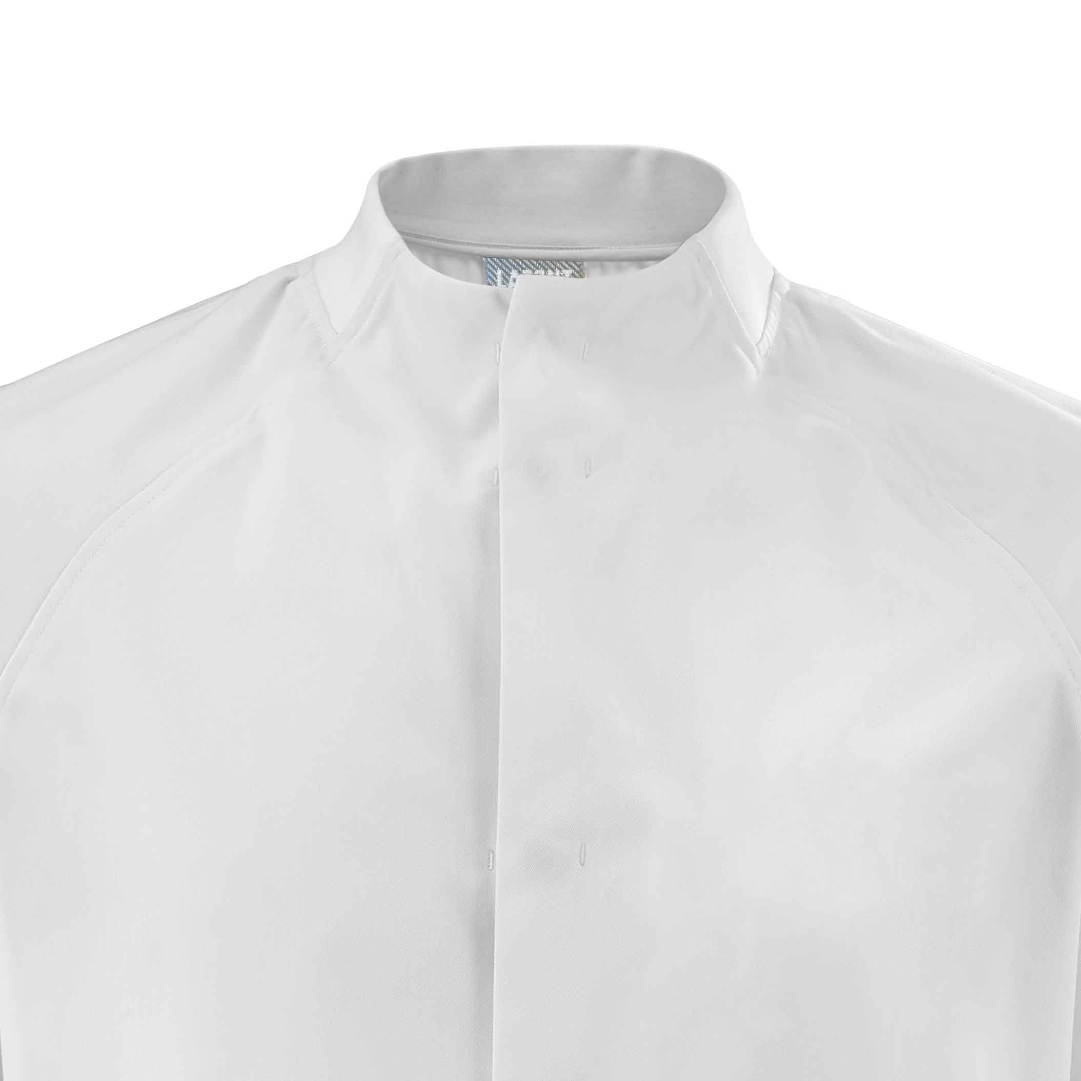 Zoom col Veste EFFERVESCENCE homme blanche.
