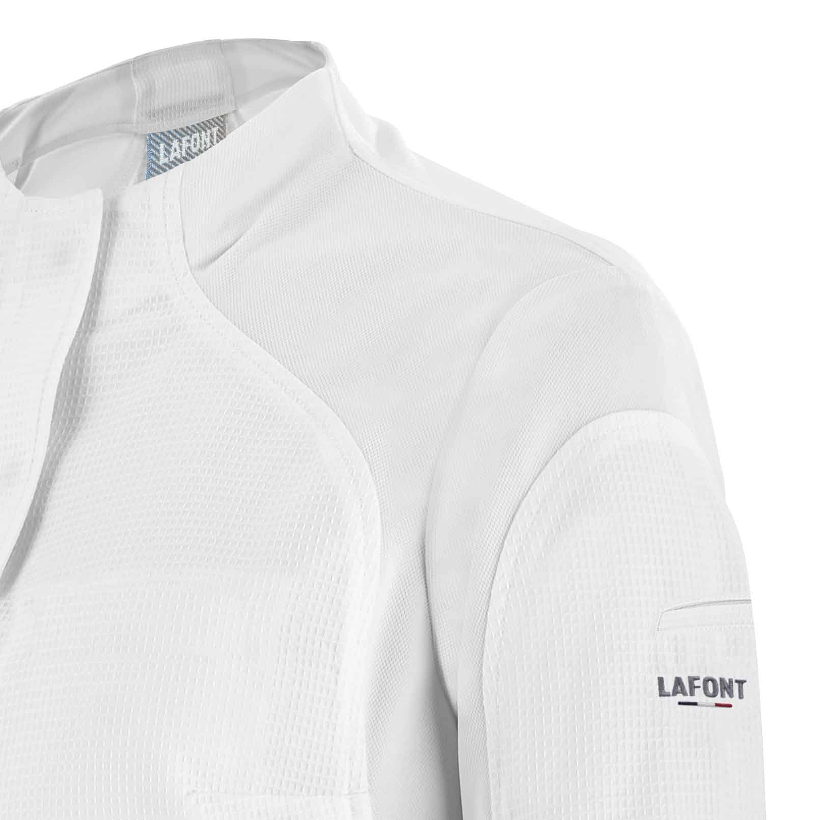 Zoom épaule Veste EMULSION femme blanche.