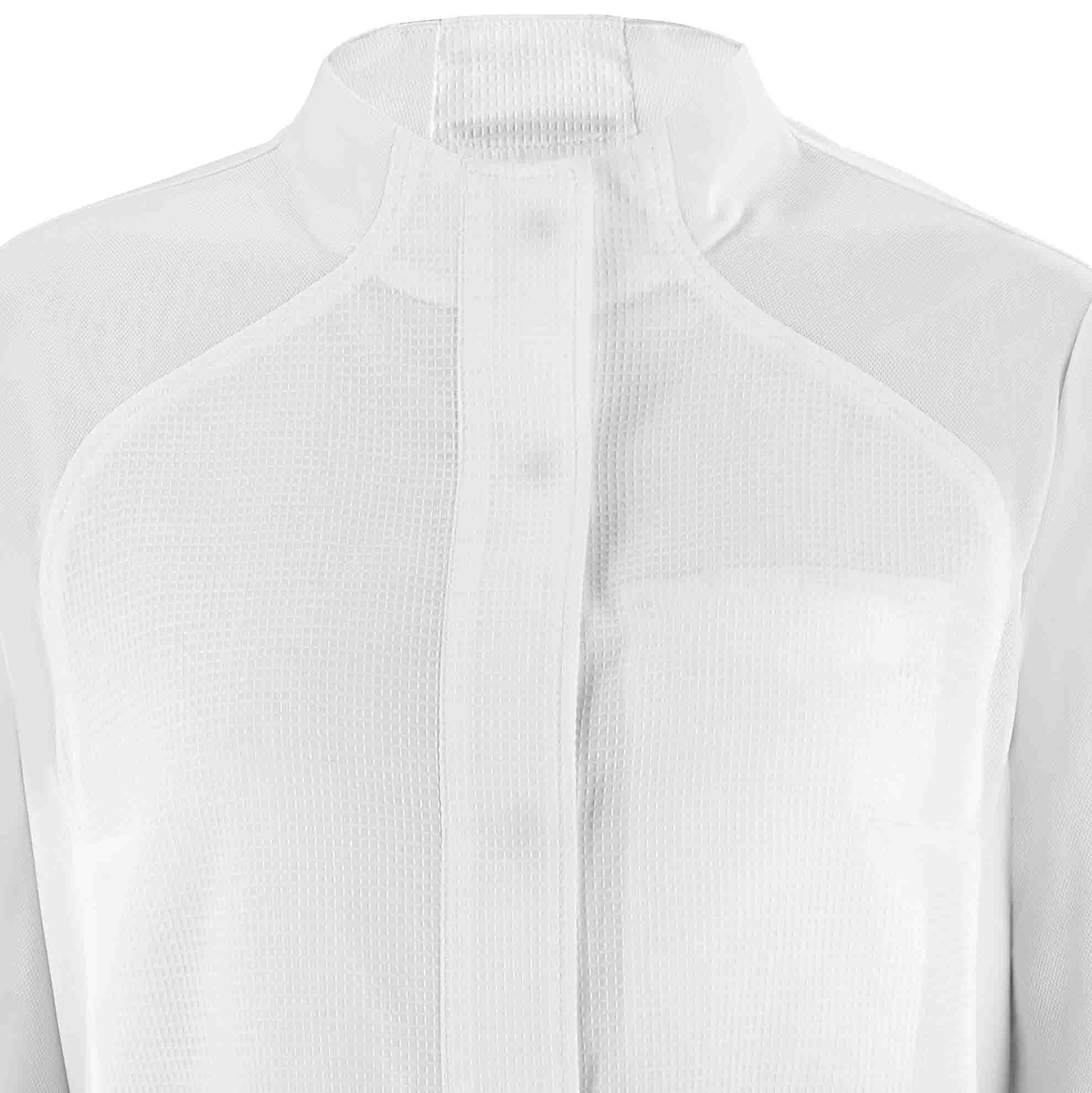 Zoom col Veste EMULSION femme blanche.