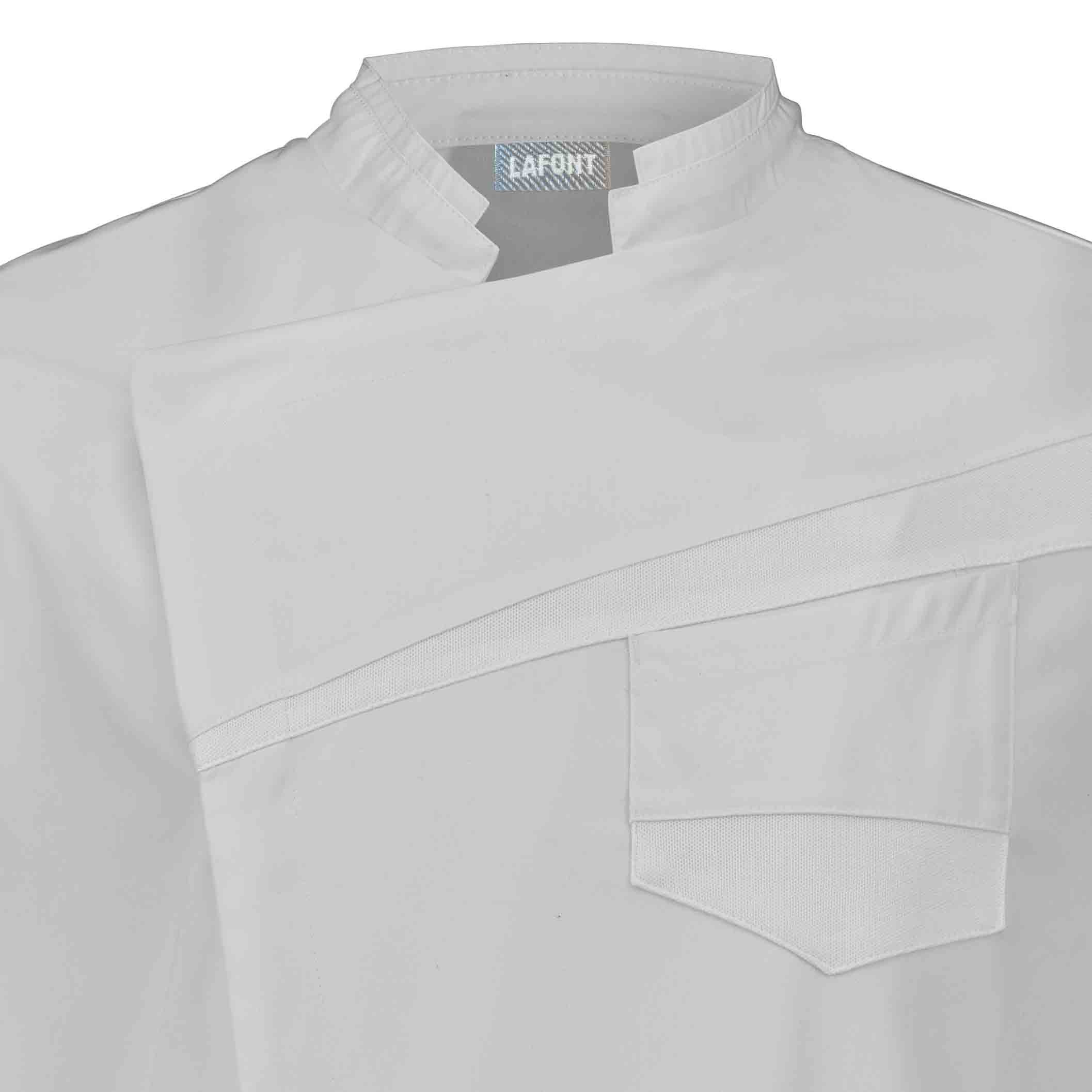 Zoom col Veste LEMONGRASS homme blanche.