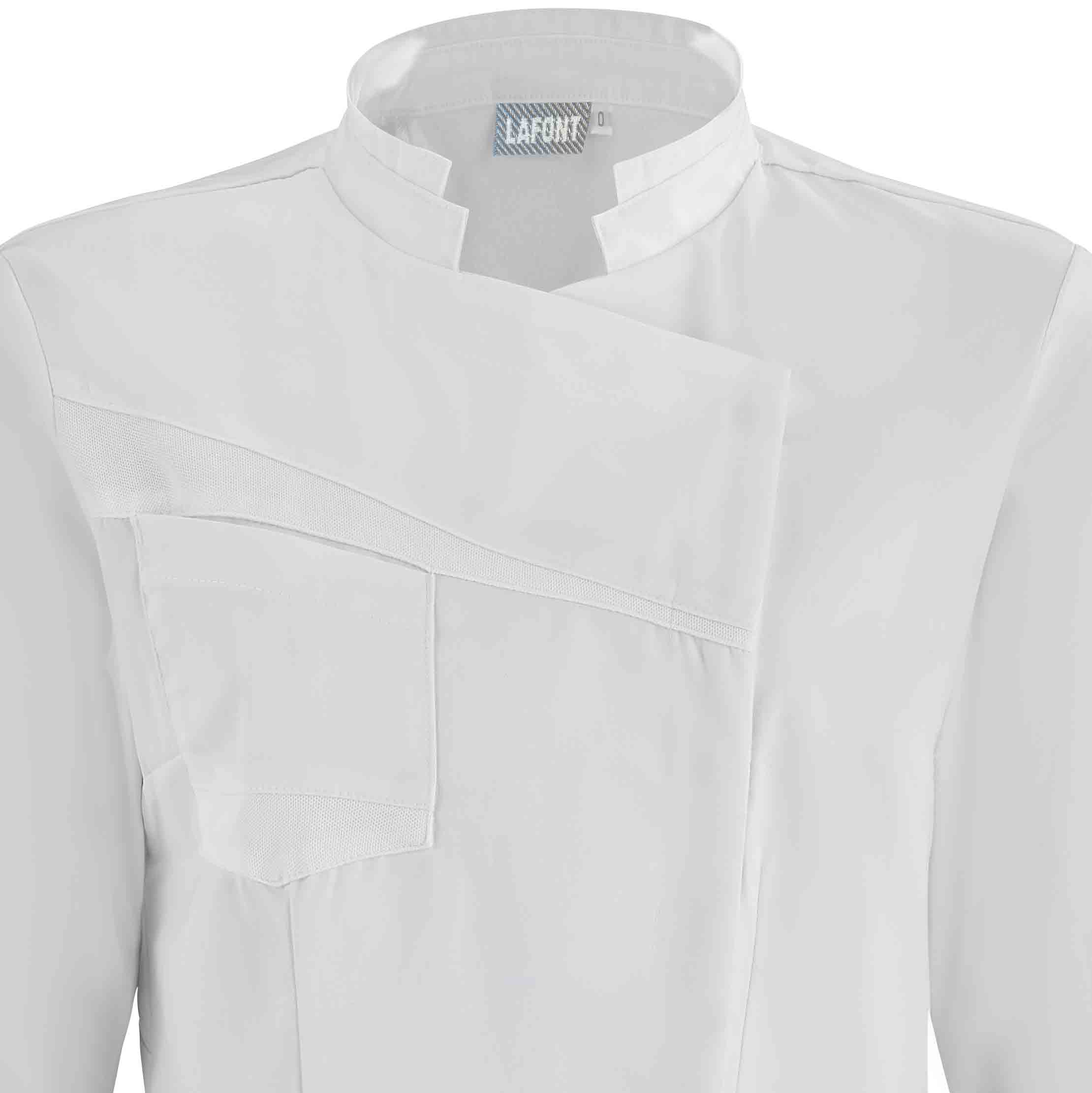 Zoom col Veste NUTMEG femme blanche.