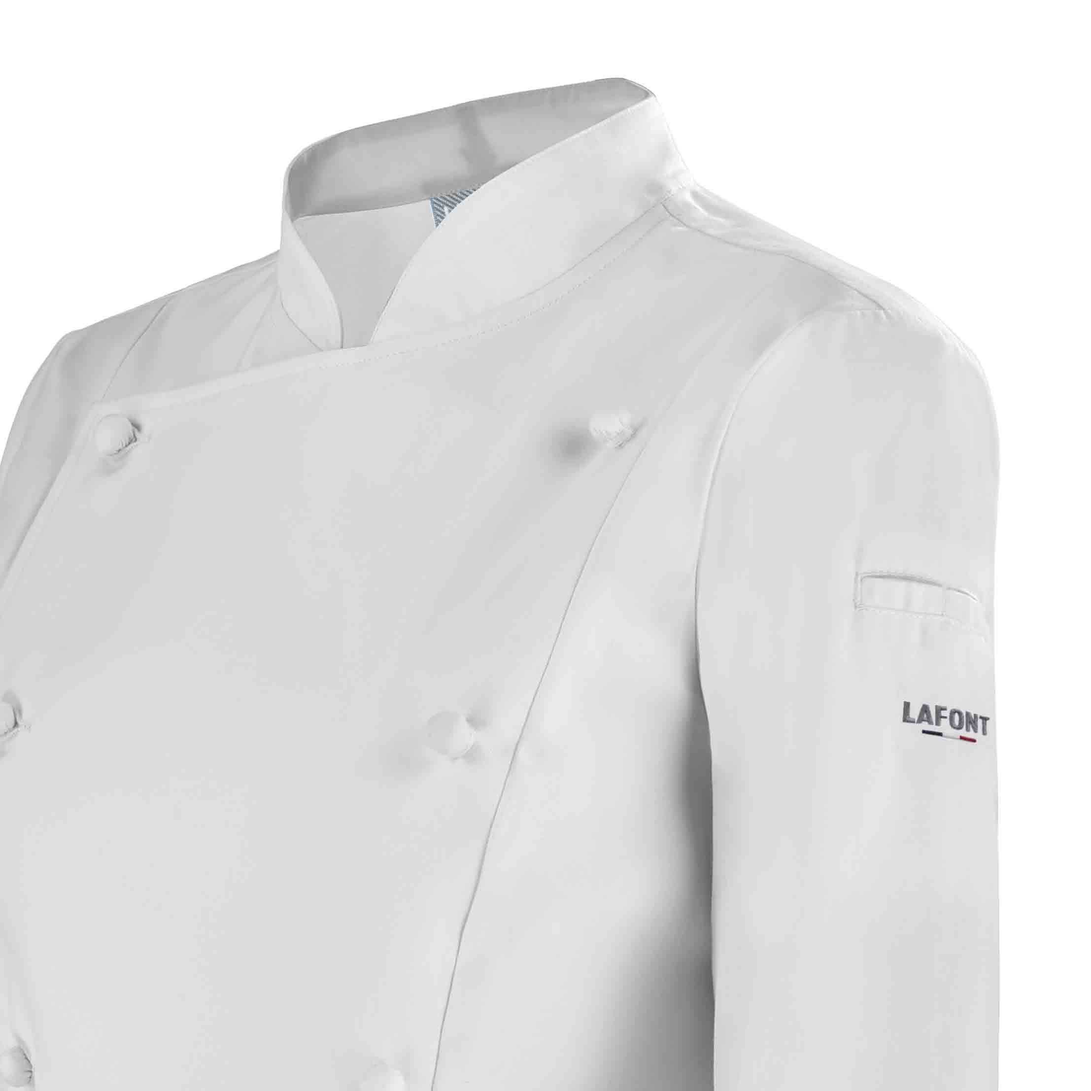 Zoom épaule Veste PLATINE femme blanche.