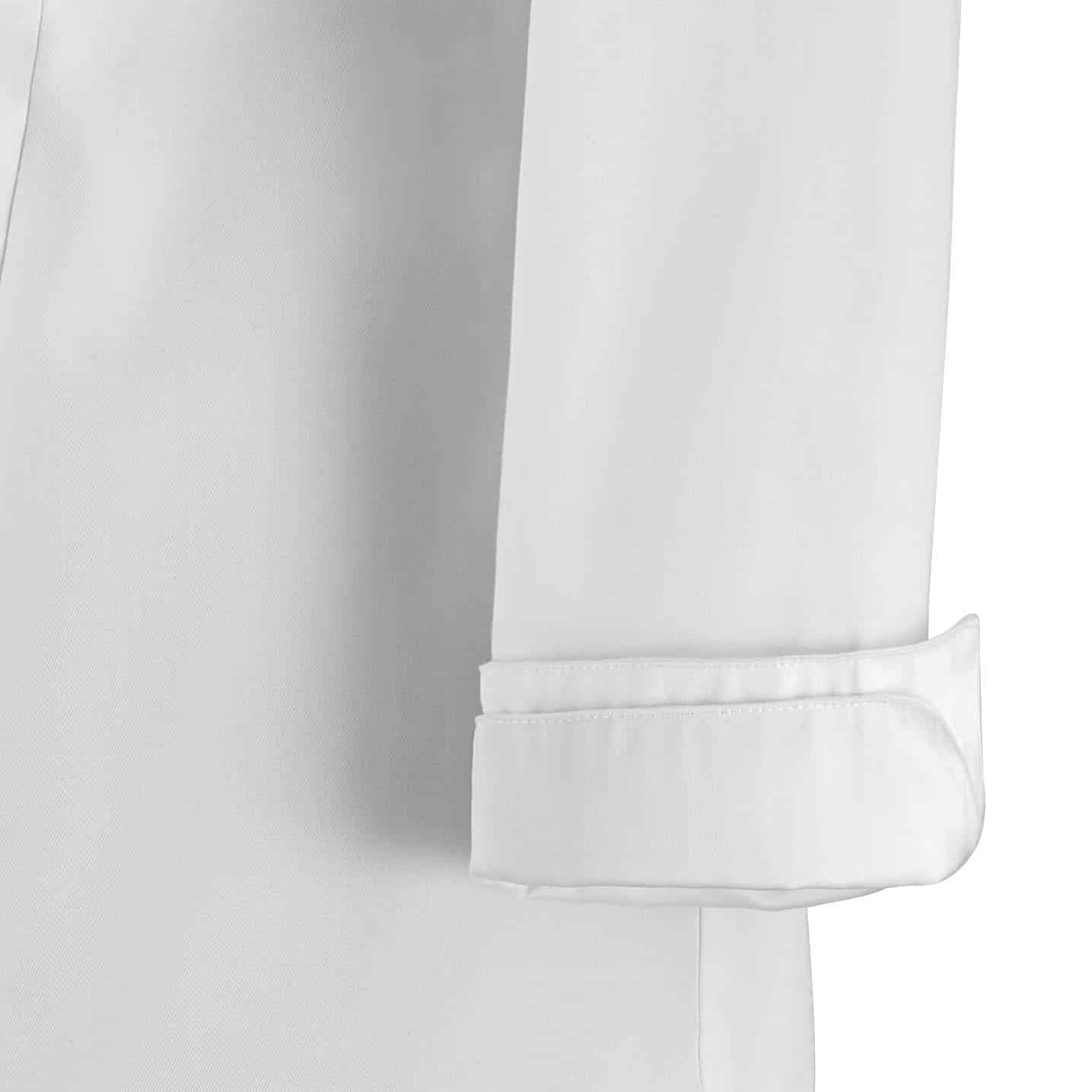Zoom manche Veste PLATINE femme blanche.