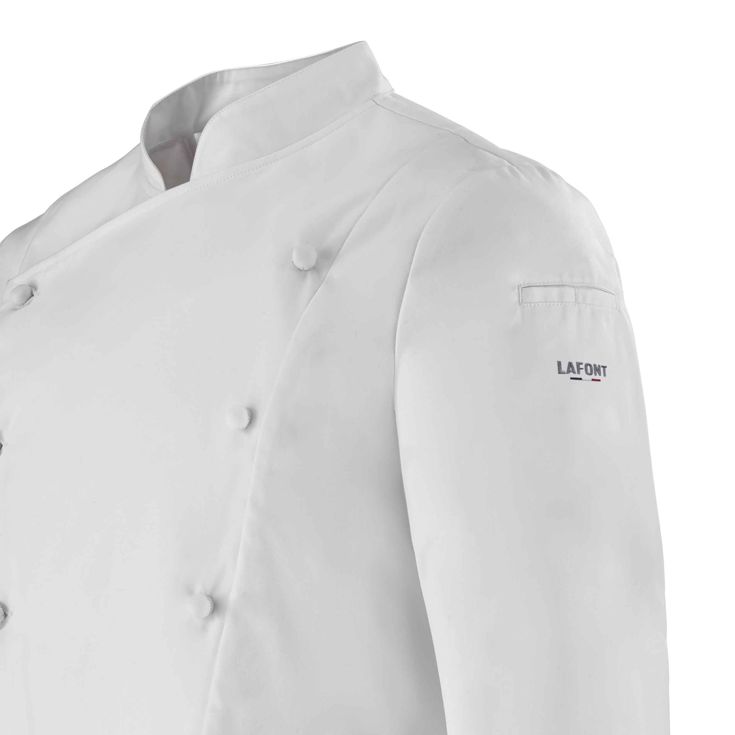 Zoom épaule Veste PLATINE homme blanche.