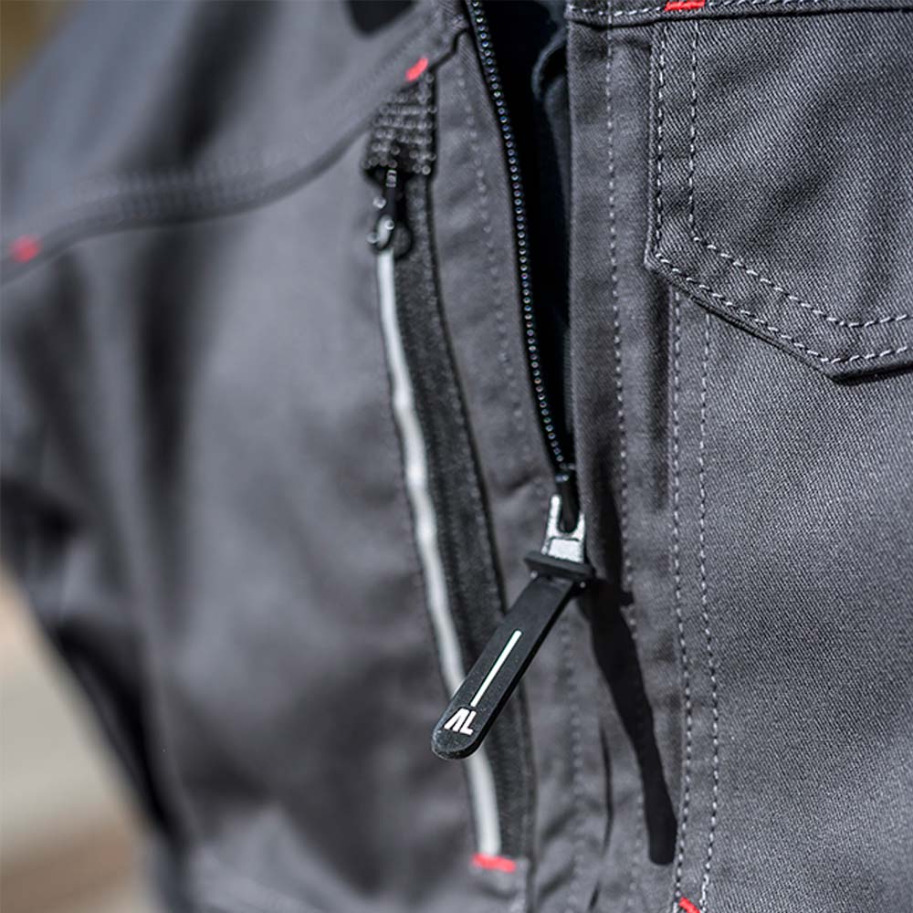 Zoom zip Blouson SHEAR homme gris charcoal.