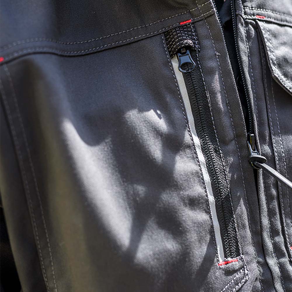 Zoom poitrine Blouson SHEAR homme gris charcoal.
