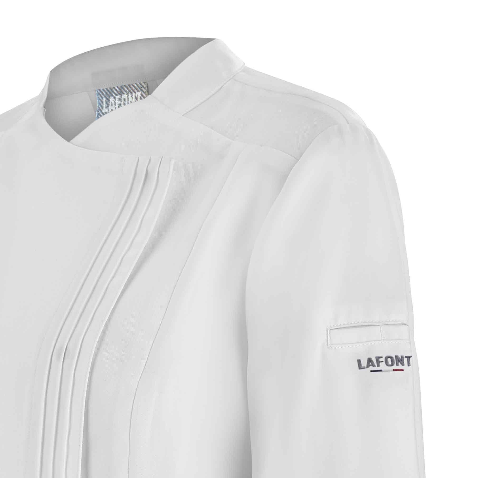 Zoom épaule Veste TITANE femme blanche.