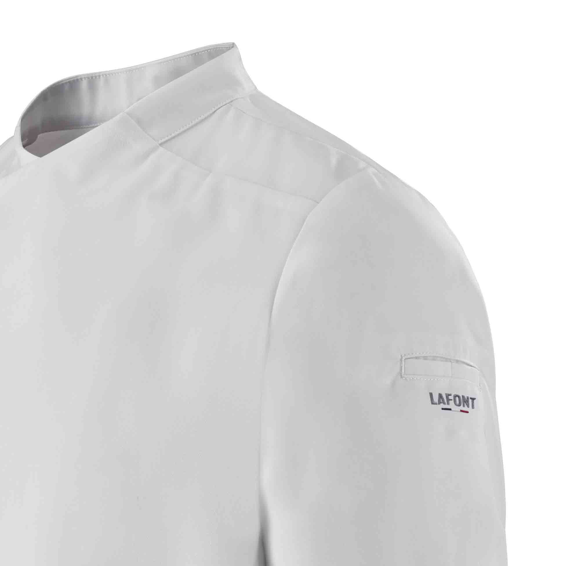 Zoom épaule Veste TITANE homme blanche.