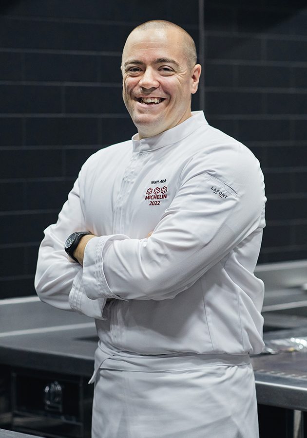 Portrait du chef Matt Abe, du restaurant Gordon Ramsay